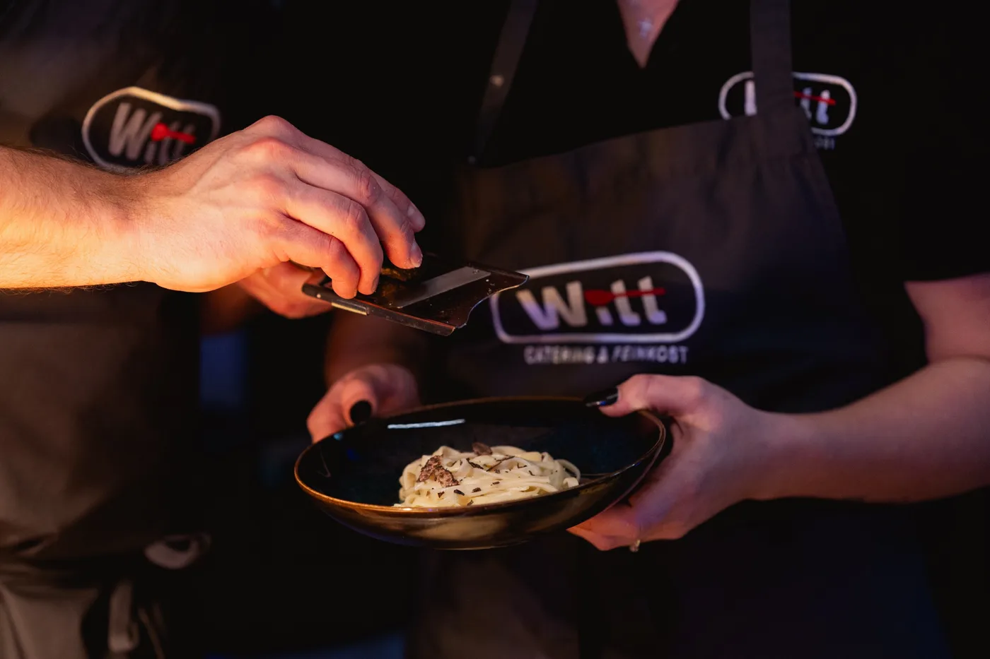 Pasta mit frischem Trüffel in Witt-Schürze — Kochen mit Witts